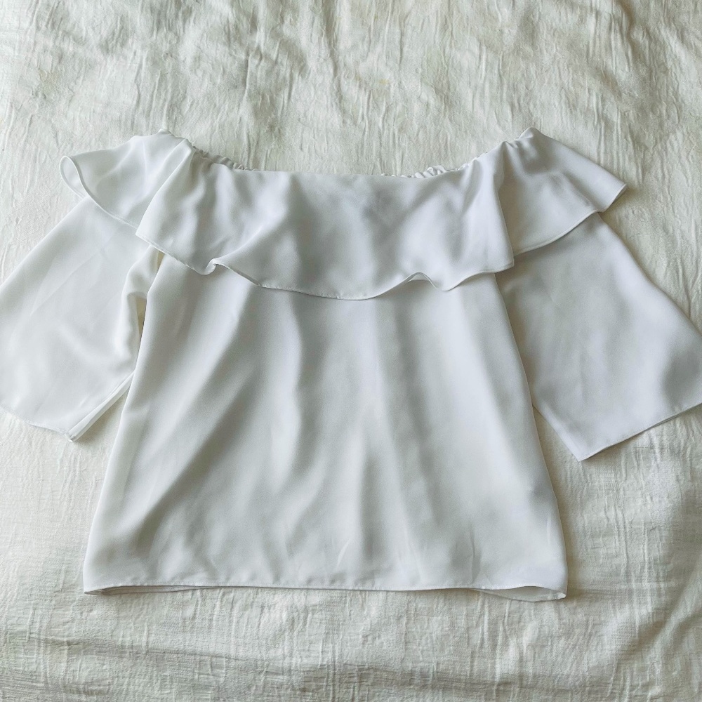 Banana Republic Flounced Off The Shoulder Top